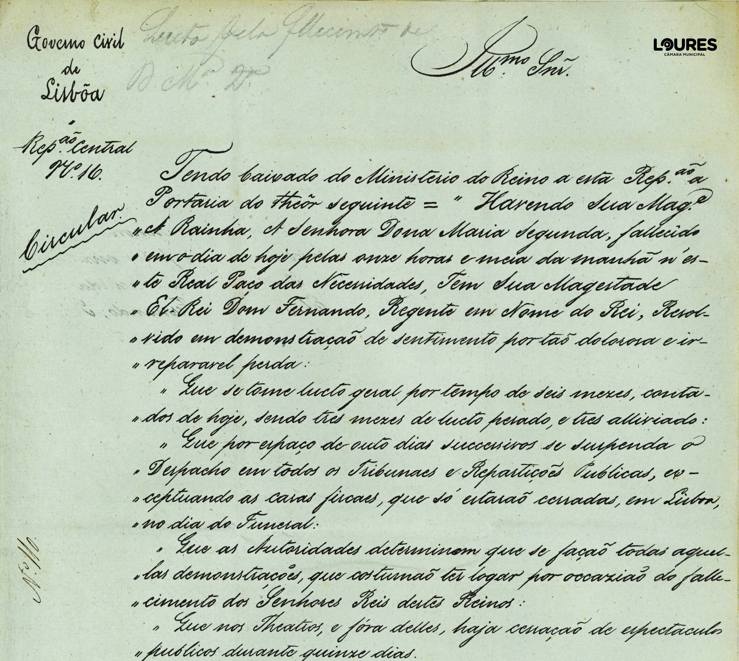 Para ver detalhe de Falecimento da Rainha D. Maria II