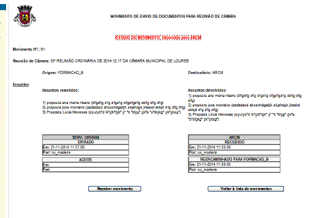Imagem da p&aacute;gina de registo de movimentos